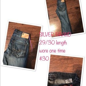 MENS SILVER BRAND JEANS 29/30